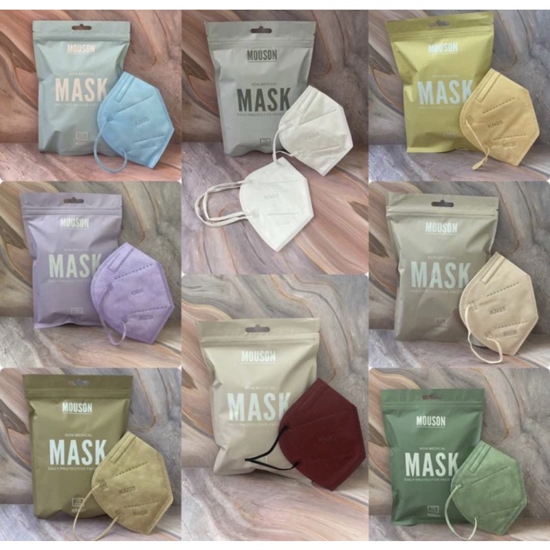 Masker KN95 MOUSON KN-95 Masker Fashion Warna 5PLY 1 box 10 pcs ORIGINAL