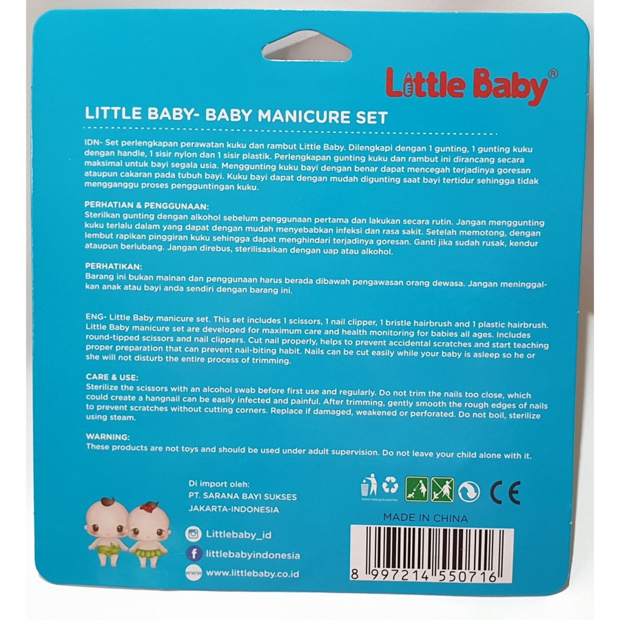 Little Baby Manicure Set / Gunting Kuku + Sisir Set Bayi