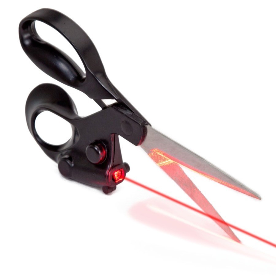 

Gunting Laser Scissors Alat Pemotong Kertas Kain Office Kantor Rambut
