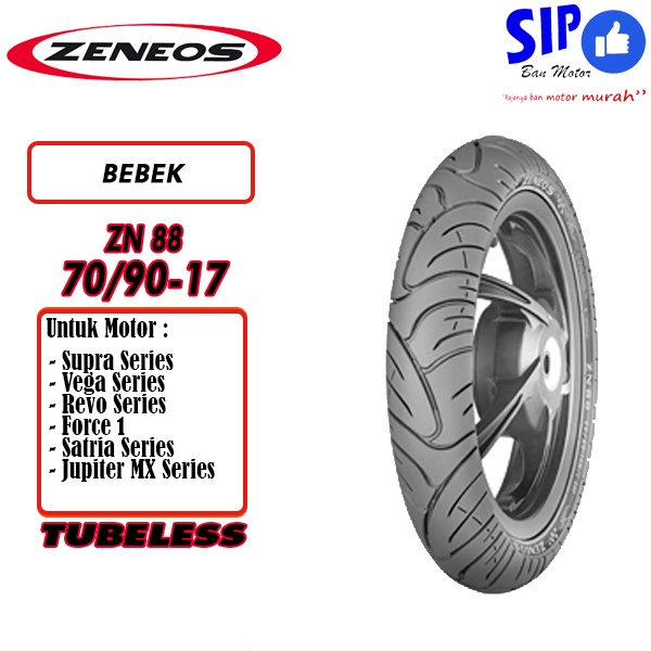 Ban motor bebek Zeneos ZN88 70 90 17 tubeless