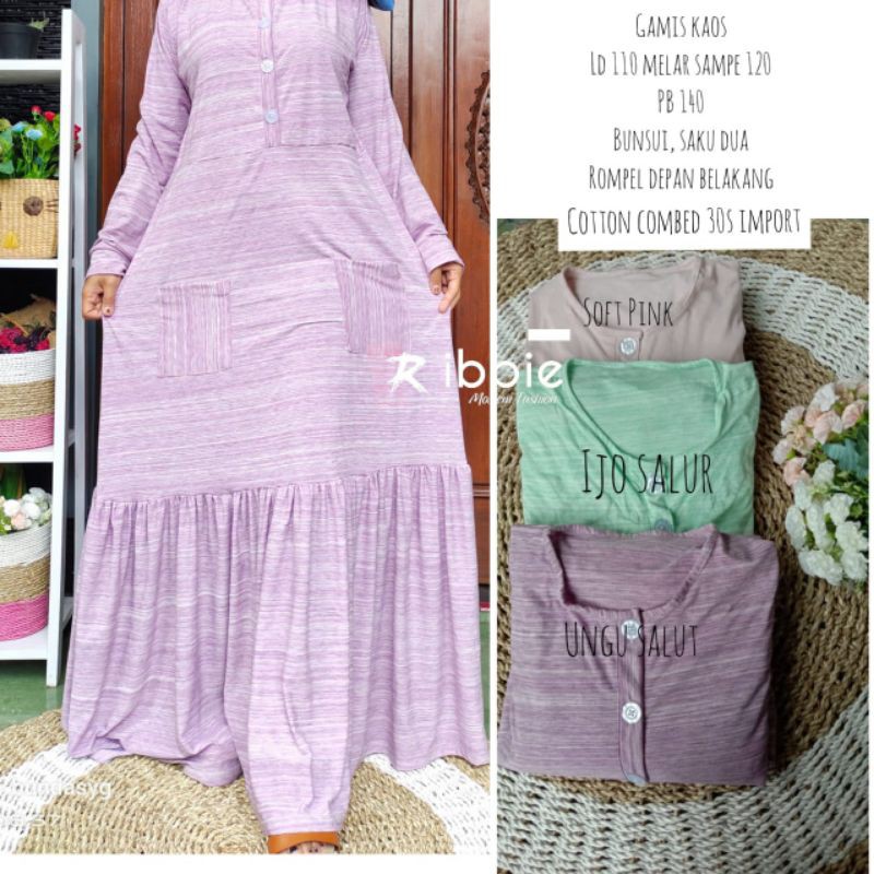 GAMIS KAOS Jumbo  Cotton Combed 30s