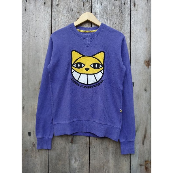 crewneck ttoma ungu size fit M second original bukan pancoat