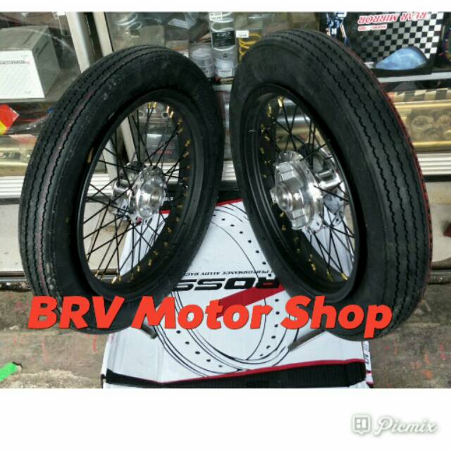Sepaket Velg Tiger Revo - Mega Pro - CB 150 - CBR 150 - Gl Pro - Verza  Full Set Siap Pasang Ring 17
