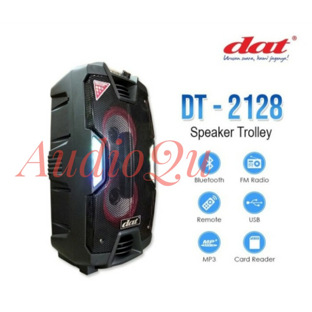 Speaker Portable DAT DT 2128/ DT2128 8 Inch Double