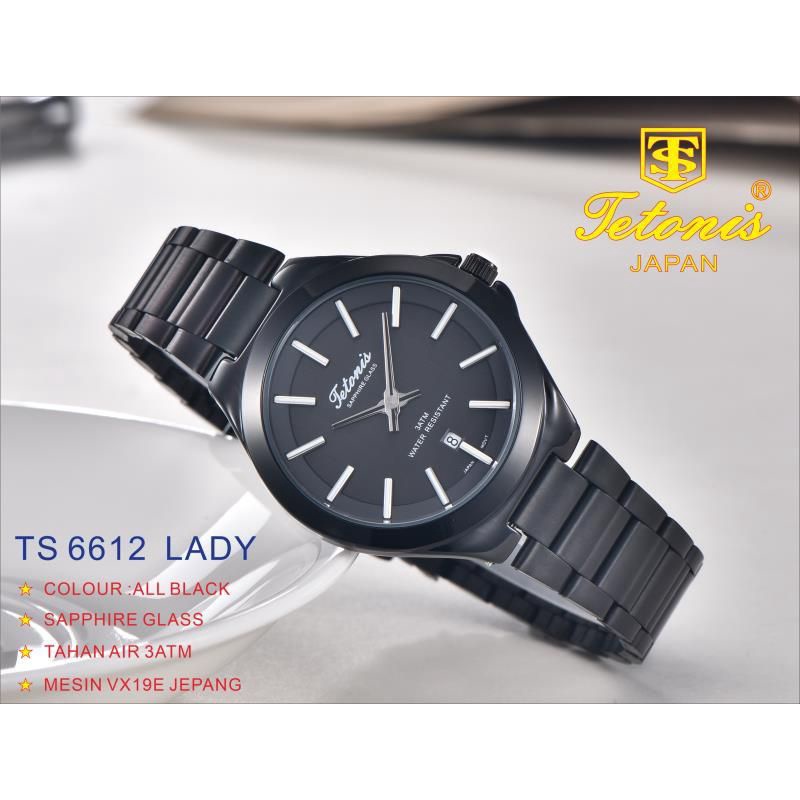 Jam Tangan Wanita Tetonis Original 6612 Kaca Saphire Anti Gores Garansi Resmi 1 Tahun Gratis Ongkir Cod