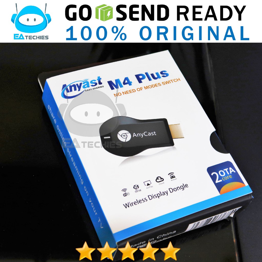 Wireless / Wifi HDMI Dongle Anycast M4 Plus Kualitas Terbaik untuk HP Ke TV Wi-Fi 100% Original