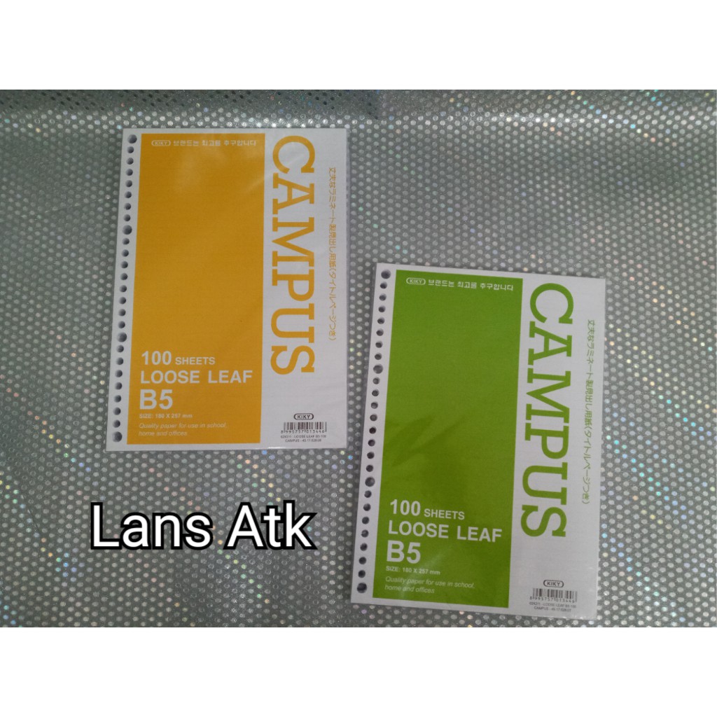 

Kiky Loose Leaf B5 (Pak Isi 100 Lembar) BERGARIS - Isi Binder B5 - Kertas Binder - Kertas File