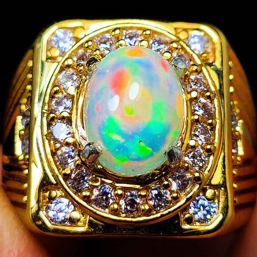 BATU PERMATA KALIMAYA SUSU TOP JARONG ASLI NATURAL RING PERAK BANGKOK 926 SIAP PAKAI