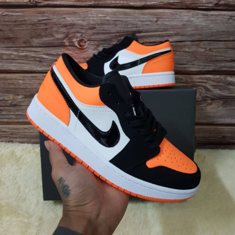 air jordan orange and white