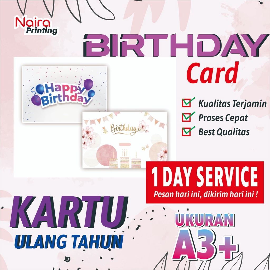 Jual Birthday Card / Kartu Ucapan Ulang Tahun / Kartu Souvenir Ulang
