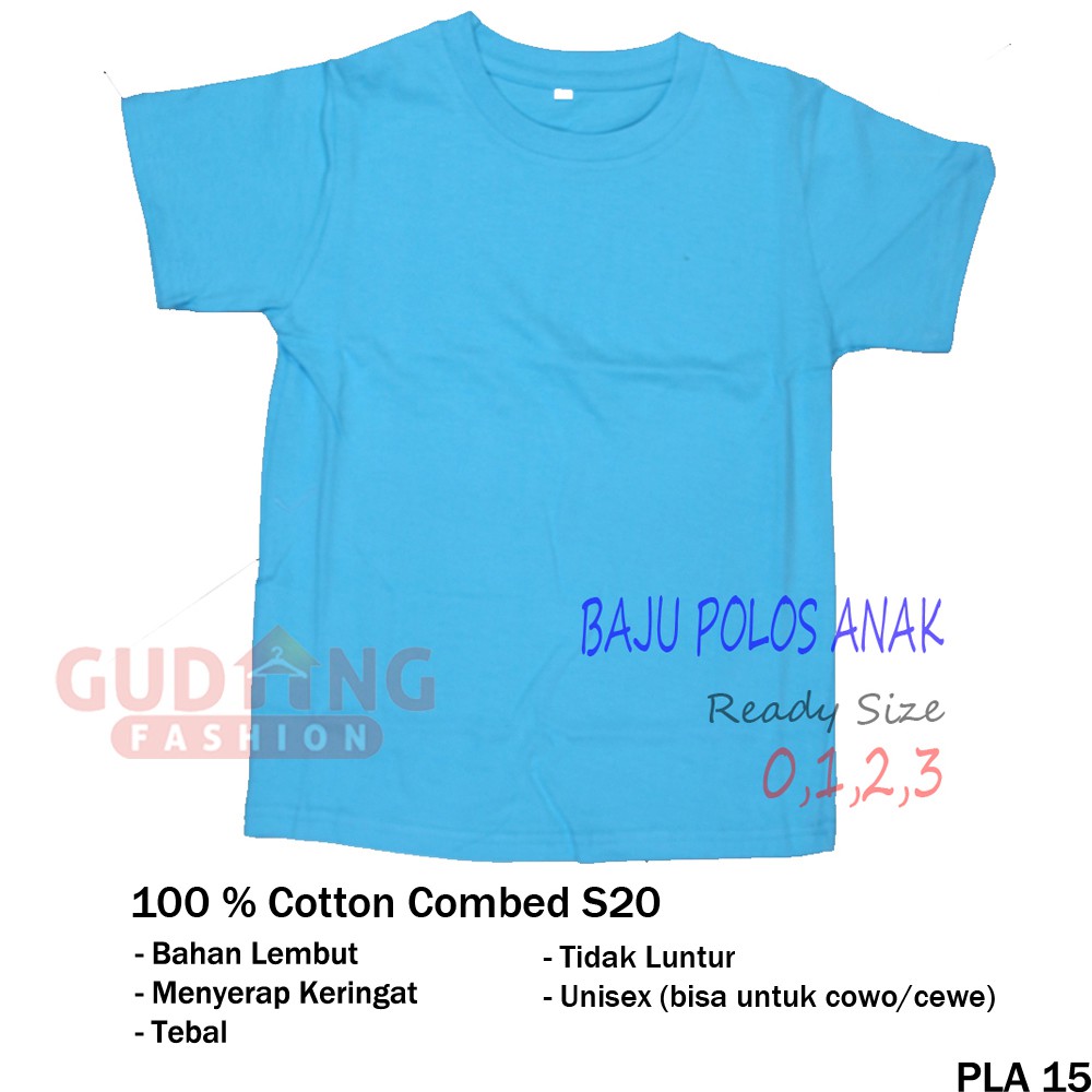 Tshirt Kaos Polos Anak - PLA 15