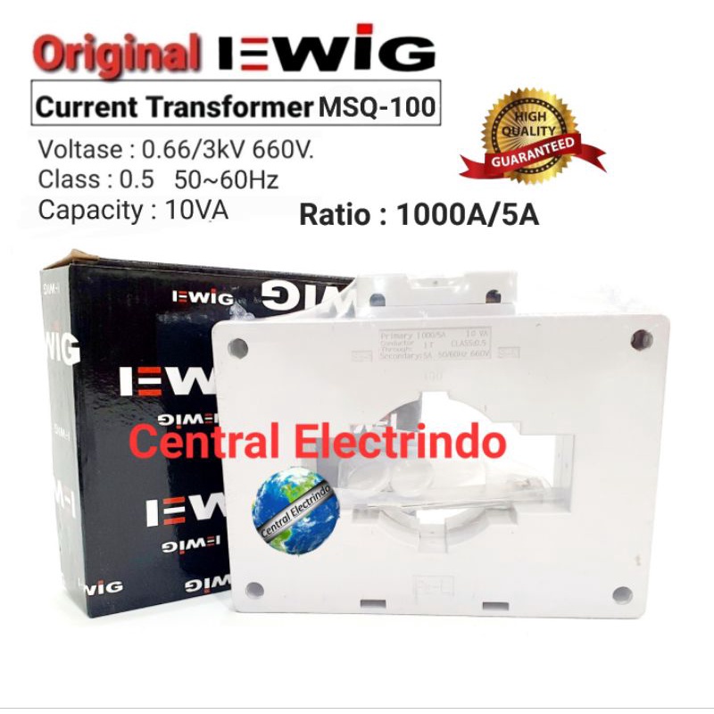 Current Transformer CT MSQ-100 1000A/5A EWIG.