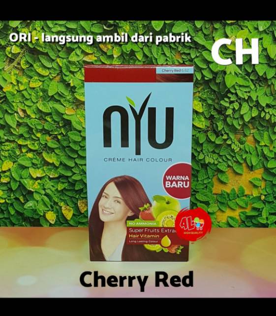 Nyu hair color colour semir rambut natural extracts fruit no amonia