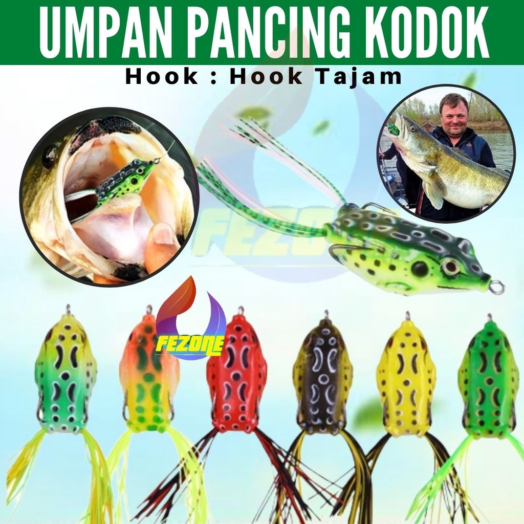 Alat Pancing Alat Pancing Murah Umpan Pancing Buatan Soft Plastic Lure Umpan Pancing Umpan Ikan Soft Frog exp Soft Frog FEZONE