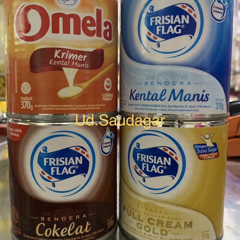 

Frisian Flag Krimer Susu Kental Manis Omela / Bendera Kaleng 370Gr