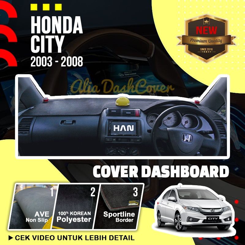 COVER DASHBOARD HONDA CITY GEN 5 2003-2008 KARPET DASHBOARD MURAH AKSESORIS INTERIOR MOBIL