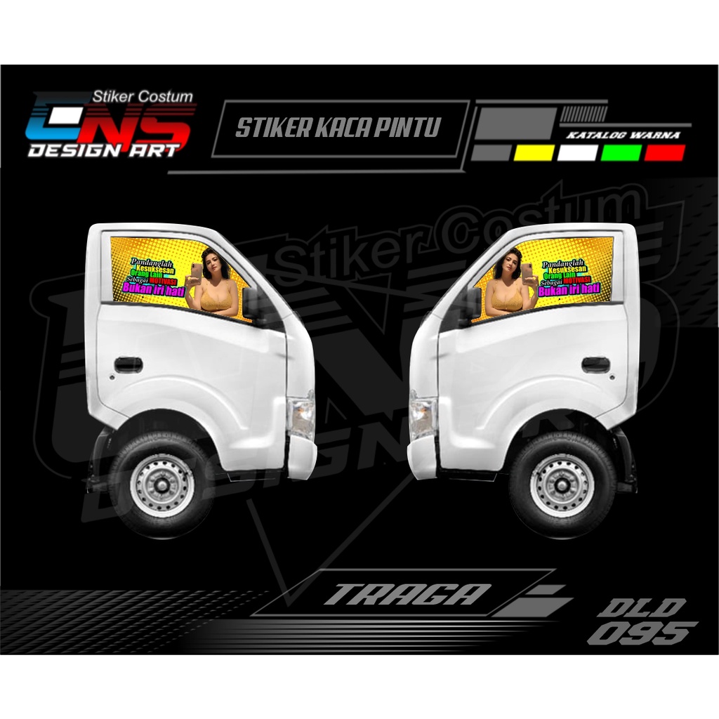 Stiker Kaca Pintu Depan One Way Isuzu Traga Pick Up Sticker Cewek Keren Sticker Print Variasi Gambar