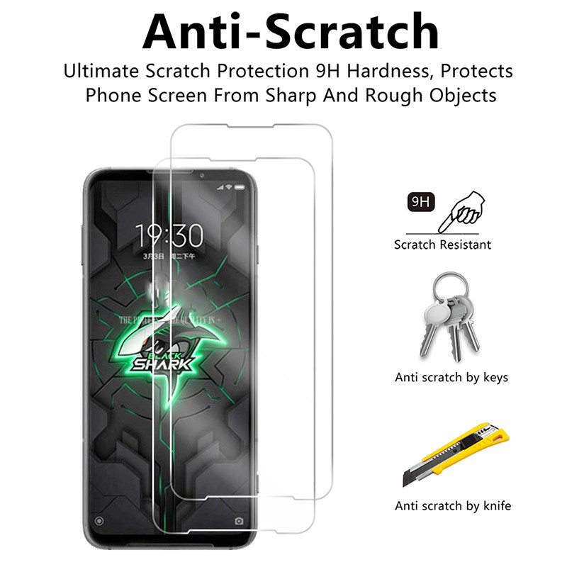 Tempered Glass For Xiaomi BlackShark Black Shark 1 2 3 Pro s 3s 2pro Helo Full Cover Screen Protector Tempered Glass for Black Shark 3pro Protective Glass