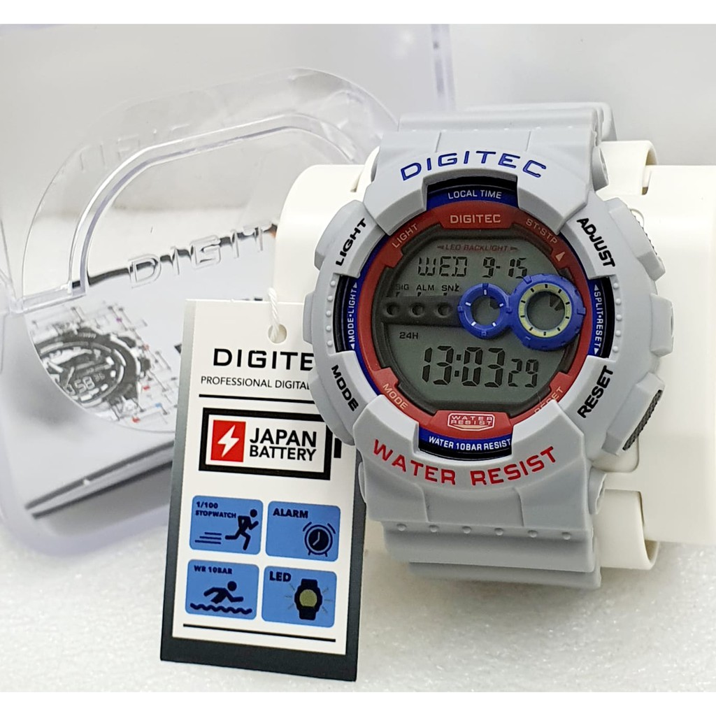 Jam Tangan Pria Digitec Original Doubletime 51054CT Tali Rubber