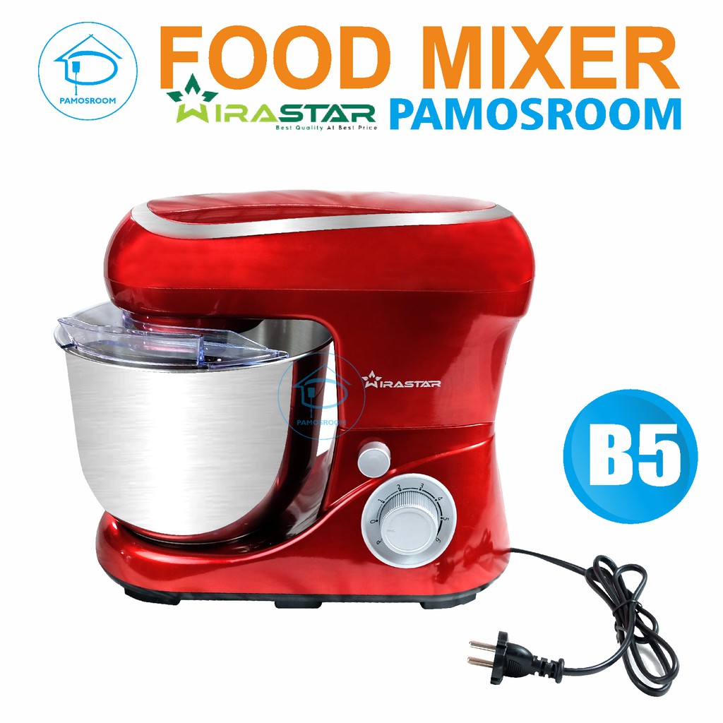 Pamosroom Mixer Pengaduk Adonan Hand Mixer Stand Mixer Mesin Mixer Roti B5 Wirastar ORIGINAL