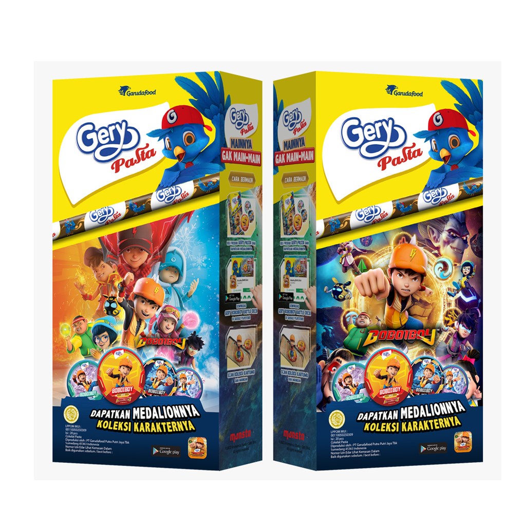 Gery Pasta Cokelat boboiboy 7g x 20 (1 Box)