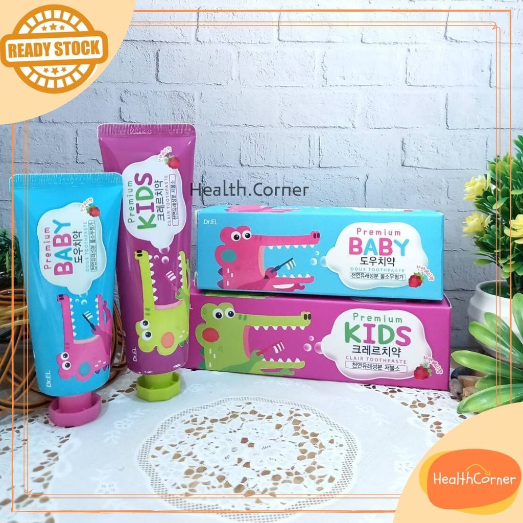 Dr.EL Premium Toothpaste - Pasta Gigi Anak Organic Odol Anak Odol Bayi Made In Korea Dr EL
