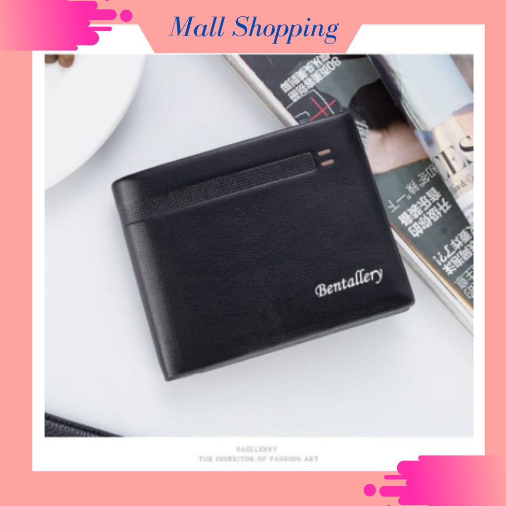 (COD) DOMPET LIPAT PRIA MATERIAL PU IMPORT DOMPET PENDEK N19 MALLSHOPPING