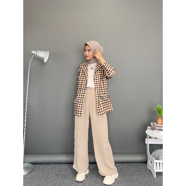 Jieun Blazer Linen Wanita Korea