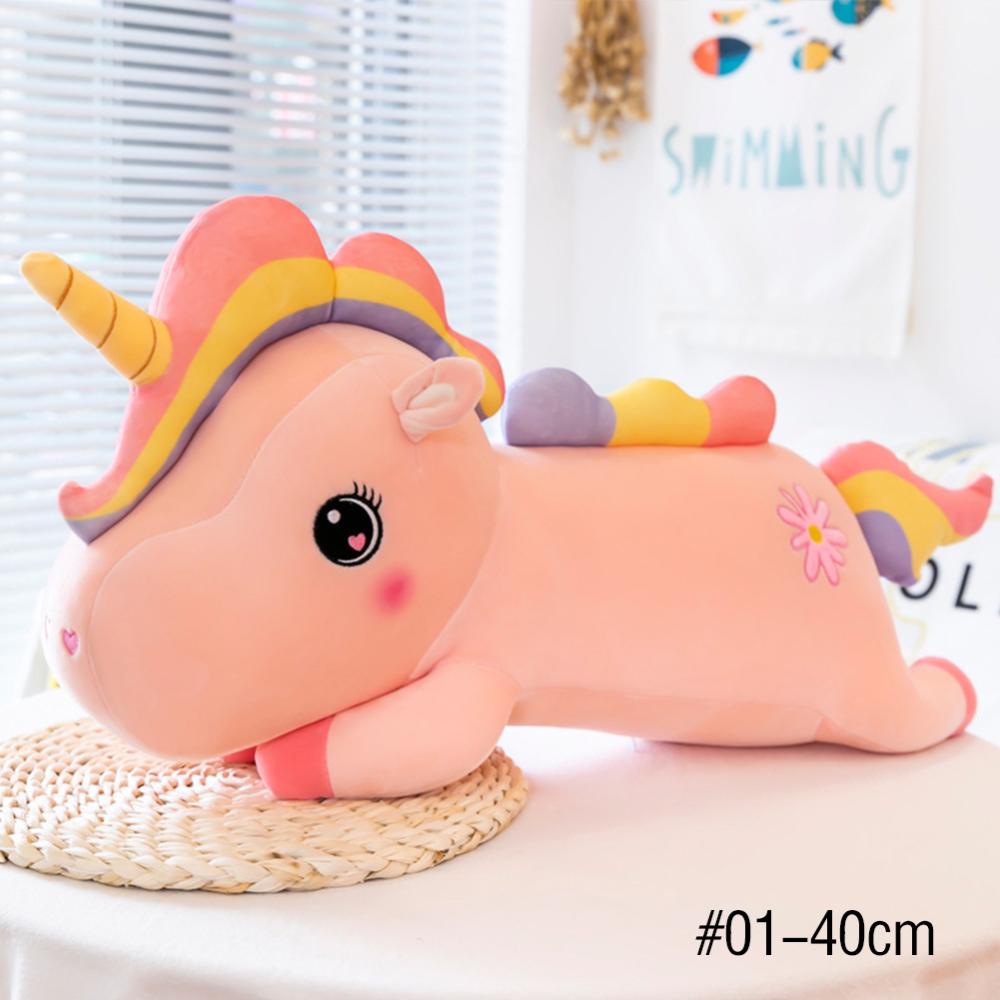 Timekey Mainan Boneka Stuffed Plush Unicorn 40cm Untuk Hadiah Natal / Ulang Tahun Anak Perempuan S7X7