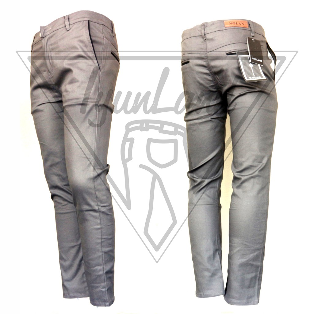  Celana  Panjang  chino Abu chino Pants Chino Slimfit 