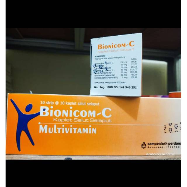 Bionicom C Multivitamin Meningkatkan Daya Tahan Tubuh dijual per box
