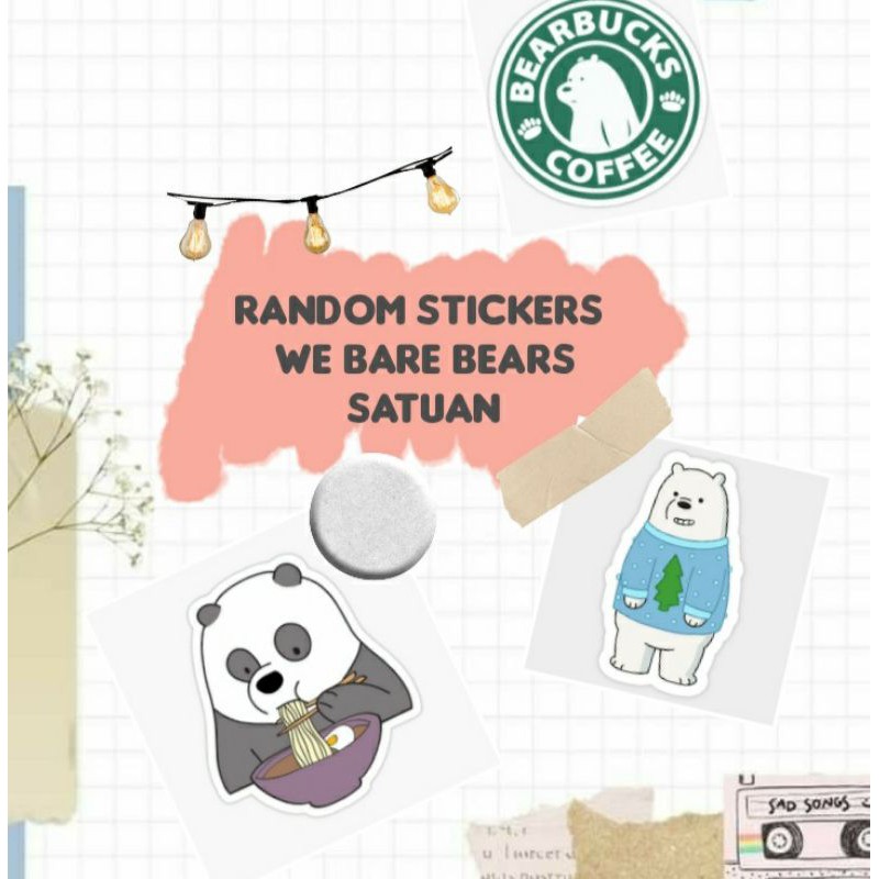 

[PROMO] STICKERS WE BARE BEARS AESTHETIC SATUAN | STICKERS TUMBLR | BACA DESC !