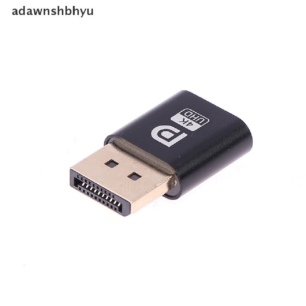 Adawnshbhyu 4K Displayport Dummy Plug DP Virtual Display Adapter Aksesoris Desktop