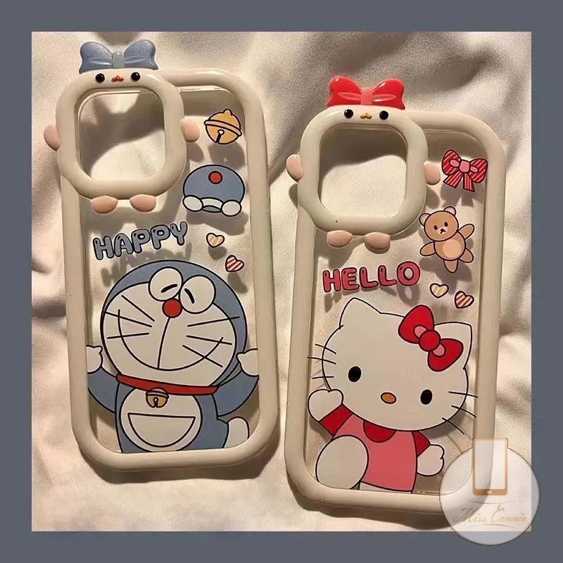 Soft Case Bumper Motif Kartun Hello Kitty Doraemon Untuk IPhone 11 13 12 14 Pro MAX 6 6S 7 8 Plus XR X XS MAX SE 2020