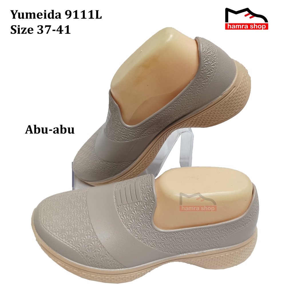 Yumeida 9111 L Sepatu Wanita Flat Shoes Bahan Karet