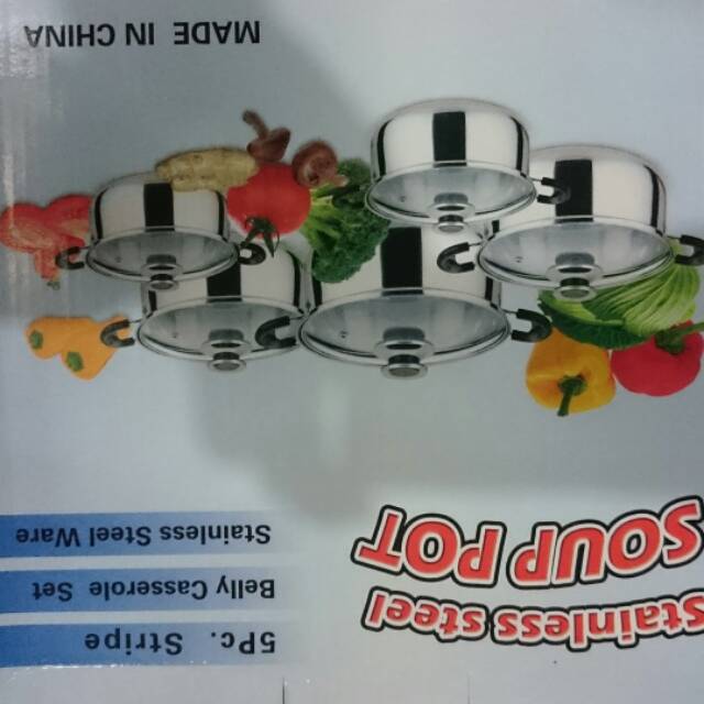Panci set stainless soup pot oksuka 10pcs