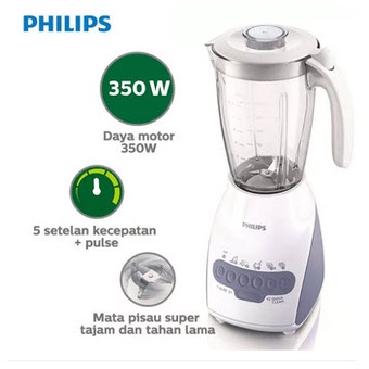 Blender Philips Plastik Kaca Beling Terbaru 2 L 2 Liter  Original Blender Belender Blander Philips Philip Phillips Pilips Pilip HR 2115 2116 2221 2222 2223