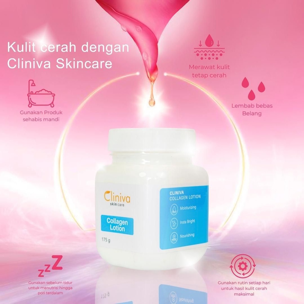 Skincare Cliniva Body Lotion Collagen Mencerahkan Dan Menutrisi Kulit Tubuh 175G Original BPOM-5