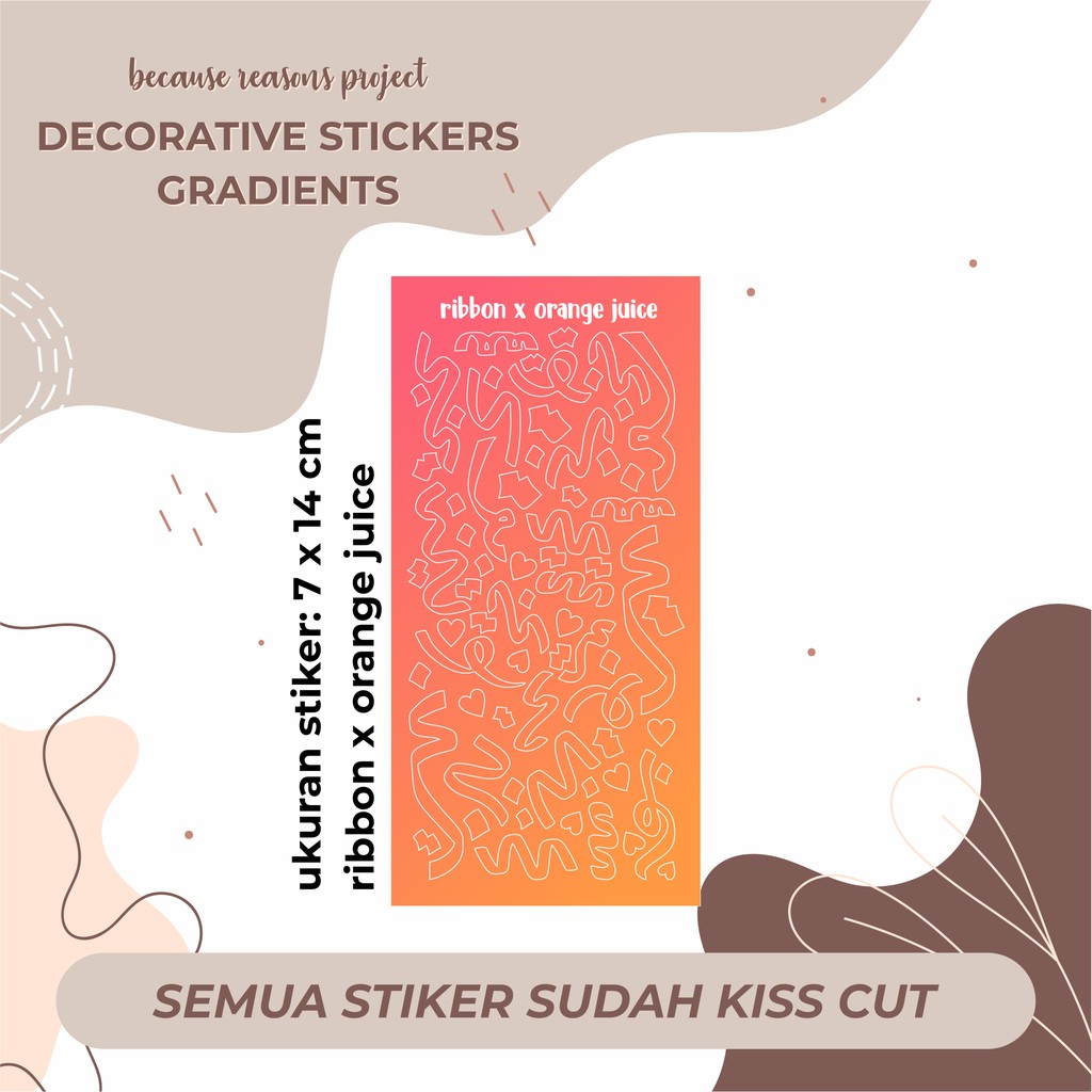 STIKER DECO - POLCOS GRADIENTS RIBBON-ORANGE JUICE