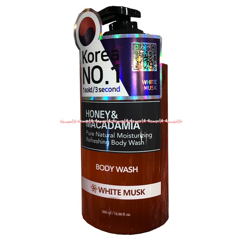 Kundal Honey &amp; Macadamia 500ml Moisturising Refreshing Body Wash Sabun Cair badan