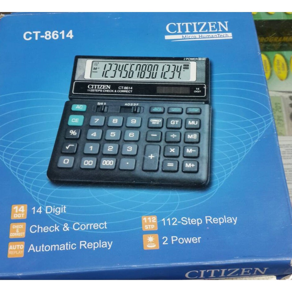 

Kalkulator CITIZEN 14 Digit Calculator CT-8614