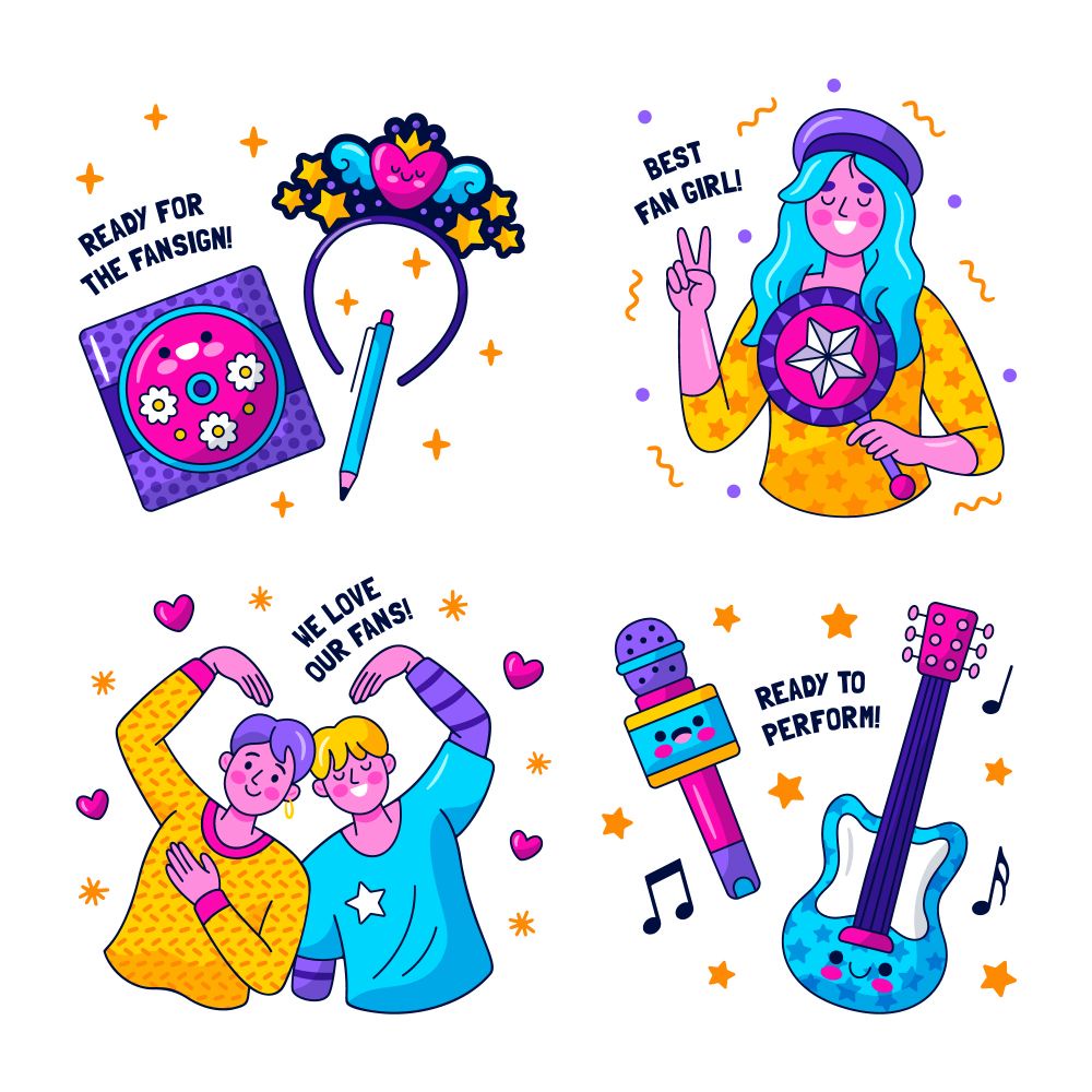 

Sticker Aesthetic Vinyl fangirling Fanboy kpop traveling - sticker fangirl merchandise kpop journaling