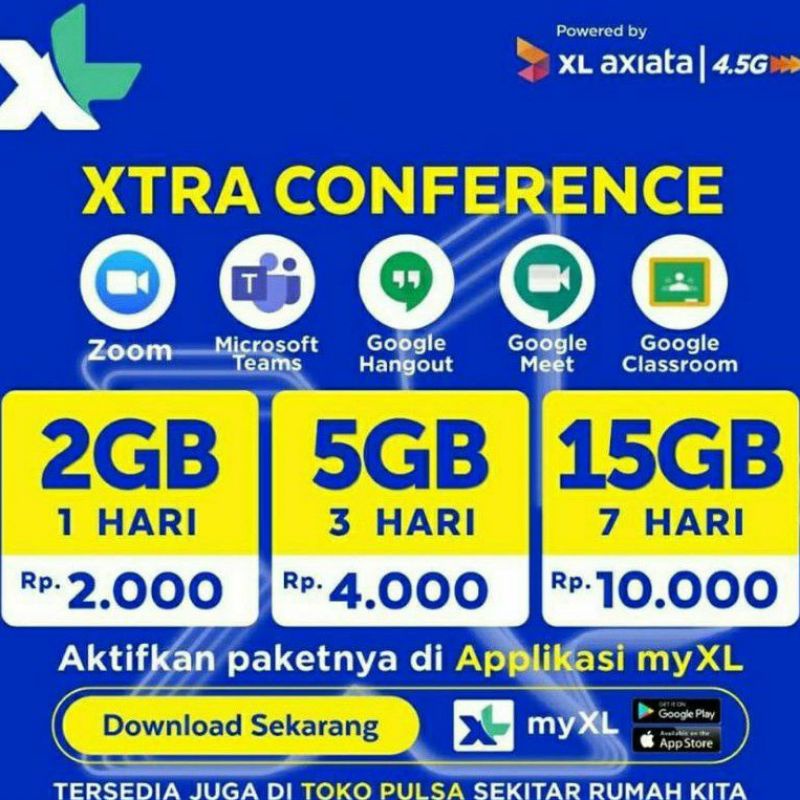 KUOTA/PAKET DATA EDUKASI DAN CONFERENCE SPESIAL KARTU XL