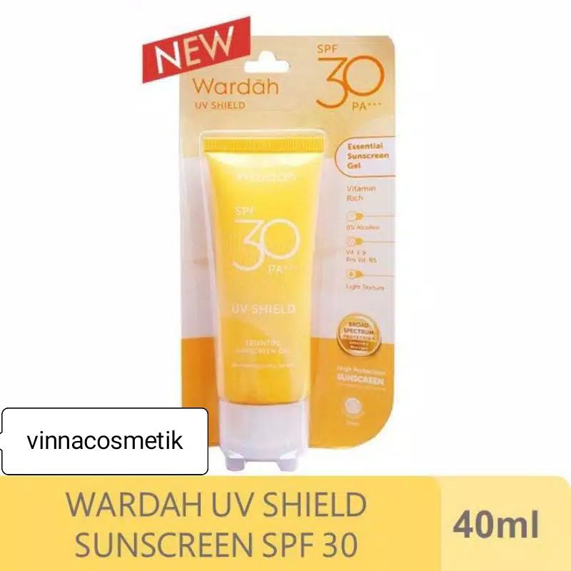 Wardah UV shield Suncreen Spf 30 PA+++ Isi 40 Ml ~ Original 100%~ HARGA SUDAH PROMO!