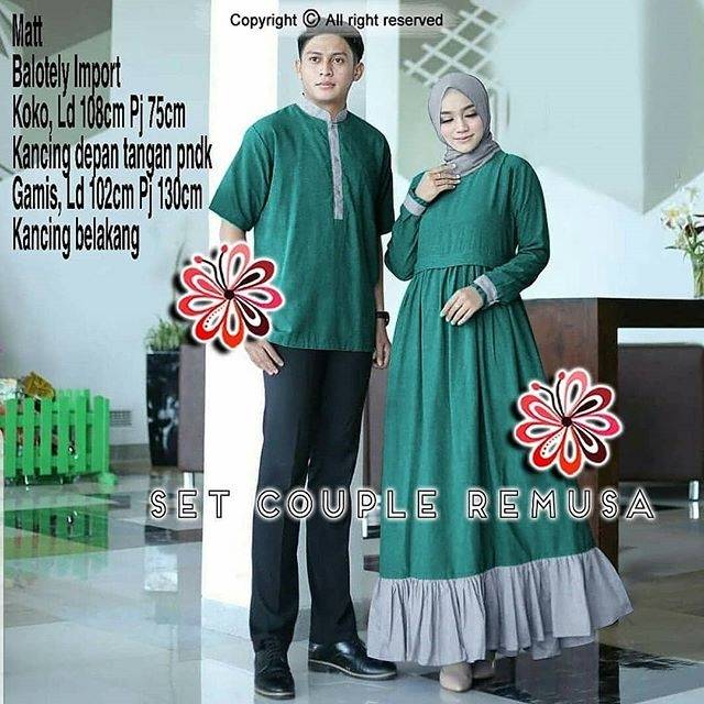 Set Couple Remusa -DRESS MUSLIM-fashion wanita-baju wanita -baju gamis - dress -gamis - gamis wanita