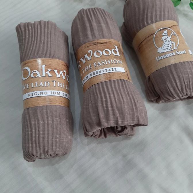 Pashmina Plisket Oakwood By Umama Scarf - Frapucino Si.Utun