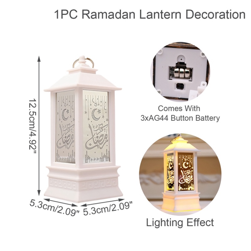 Lampu Lentera LED Desain EID Mubarak Ramadhan Muslim Untuk Dekorasi Rumah