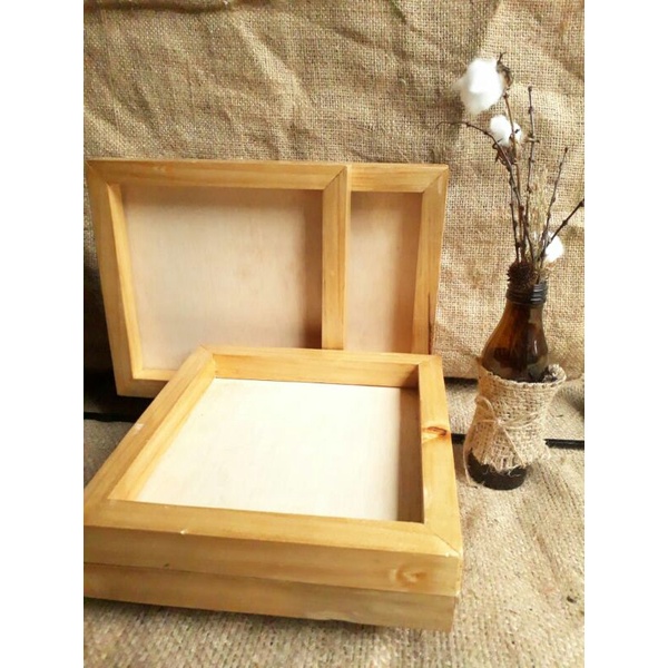 Bingkai Kayu Jati Belanda 20x20/Frame Jati Belanda/Pigura Jati Belanda