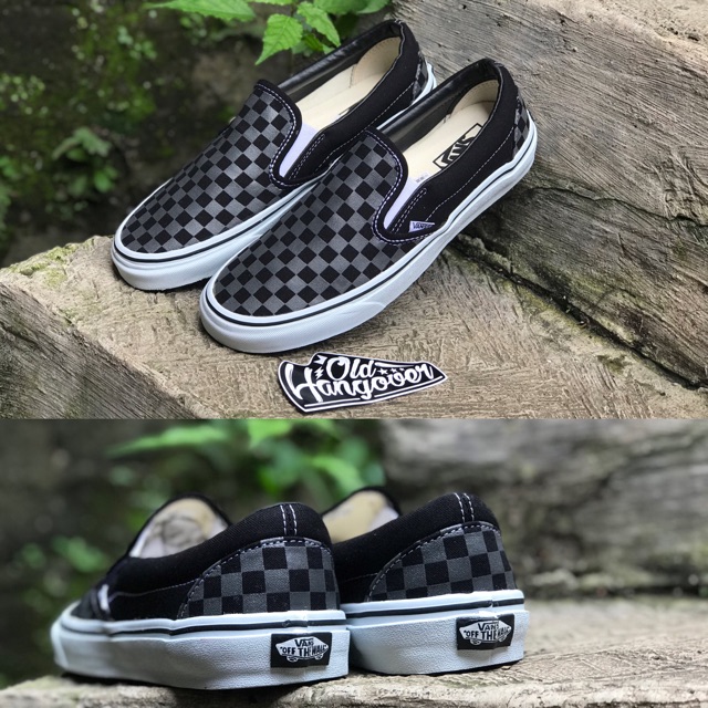 vans slip on pewter