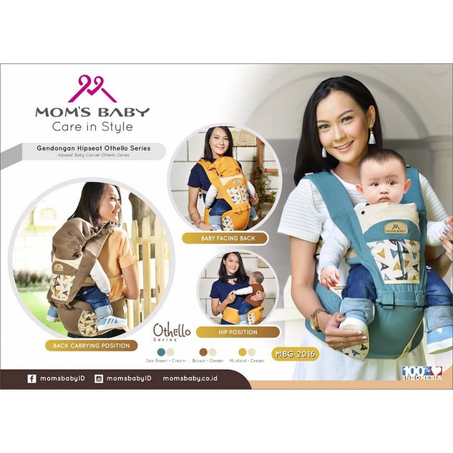 Promo !! MOMS BABY-GENDONGAN BAYI DEPAN HIPSEAT SERIES OTHELLO MBG 2016